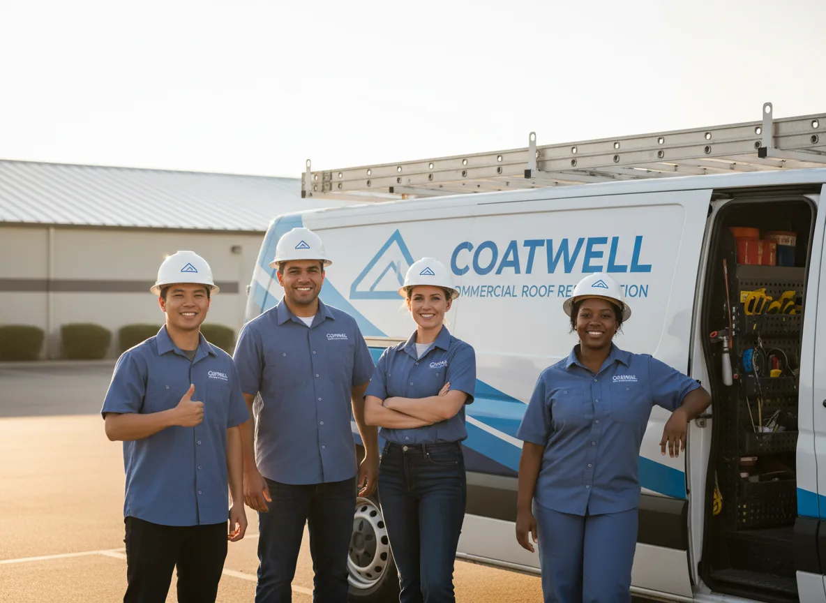 Commercial roof coating company in Hext, TX